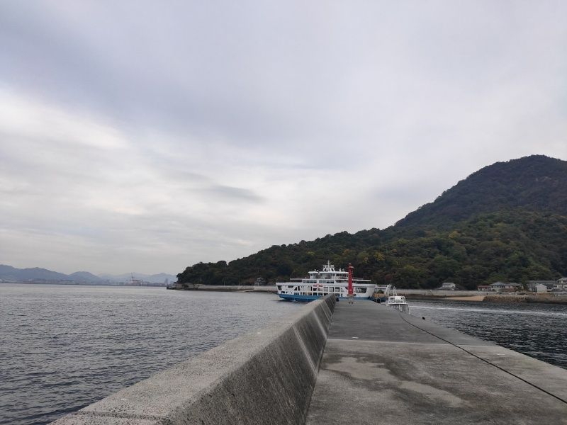 防波堤での作業